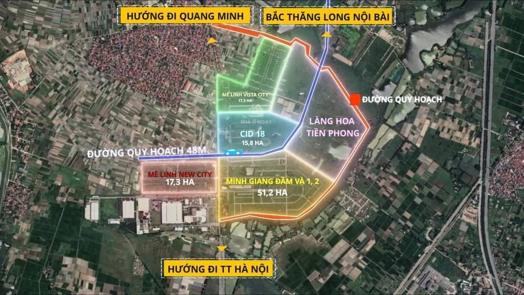 Bán đất nền biệt thự liền kề KĐT Minh Giang Đầm Và Mê Linh, gần cầu Thượng Cát, giá 30tr/m2
